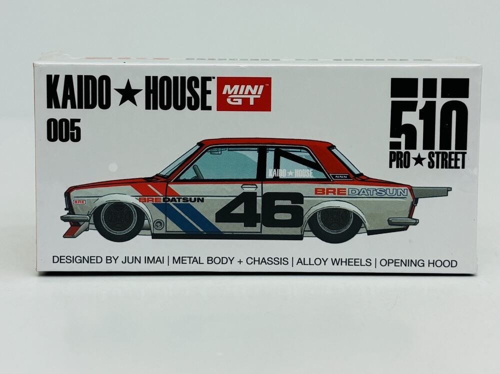 Kaido House Mini GT 1:64 Datsun 510 Pro Street V1 BRE510 KHMG005 BRE Sealed